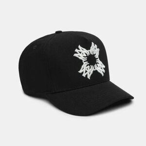Amiri Quad MA Logo Hat Full Canvas Hat Cap Adjustable -Black